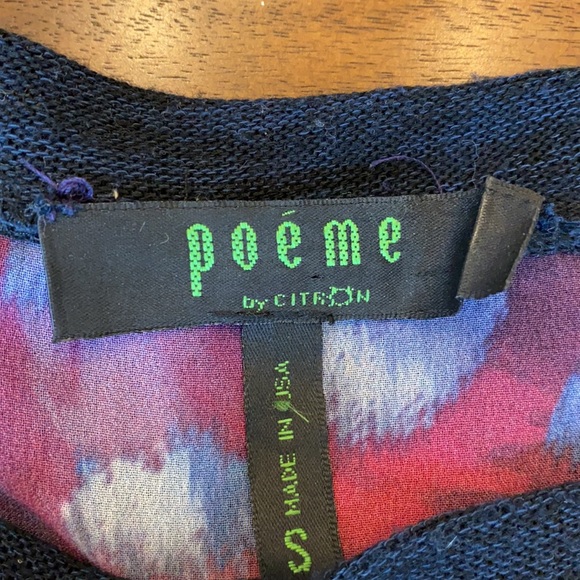 Poéme Women’s Size Small Peplum Top - Picture 6 of 8